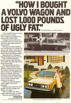 1979 Volvo 240 Ad: Lost 1,000 Pounds of Ugly Fat 1979 Volvo 240 Ad: Lost 1,000 Pounds of Ugly Fat